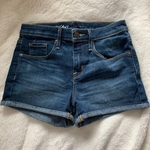 High waisted denim shorts